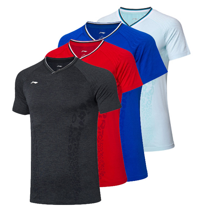 2019 Li Ning world championships Contest fan version AAYP279 098 men and women's badminton service short sleeves