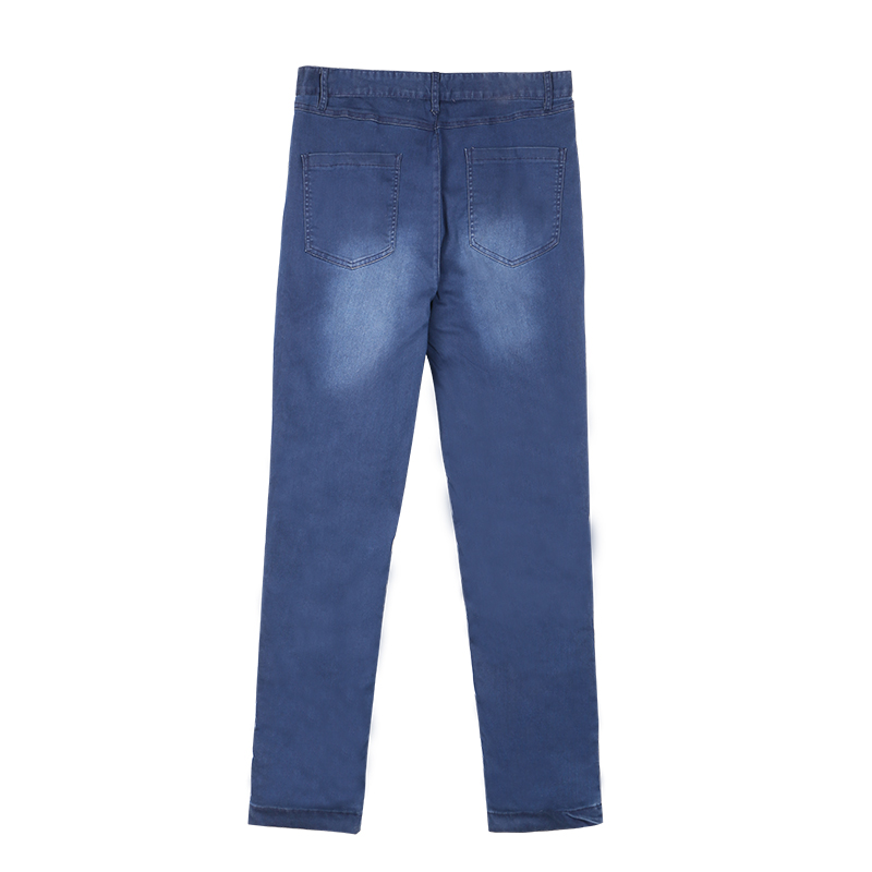 Trung và giản dị của nam giới quần mùa đông ấm áp xuống quần âu denim thoải mái vải đàn hồi ấm áp 6708