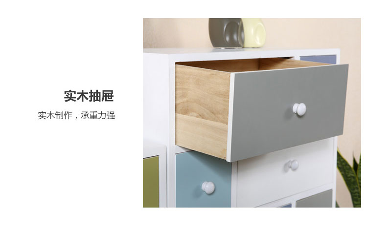 Cạnh giường ngủ tủ gỗ châu Âu ngăn kéo đơn giản hiện đại mini-ngăn kéo tủ lưu trữ tủ màu hẹp tủ bên - Buồng tủ nhựa