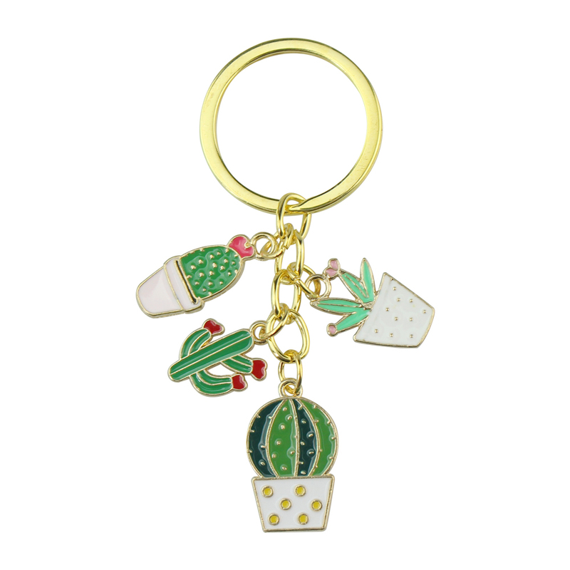 European and American Cross-Border Hot-Selling Cartoon Cactus-Shaped Keychain Alloy Fashion Potted Plant Pendant Jewelry Small Gift European and American Cross-Border Hot-Selling Cartoon Cactus-Shaped Keychain Alloy Fashion Potted Plant Pendant Jewelry Small Gift