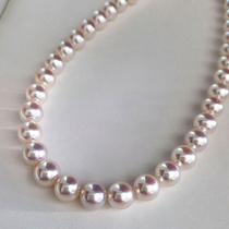 High-quality rose Tianfei Pearl Necklace Aurora Akoya Seawater Pearl Scientific Research String Chain Sweater Chain
