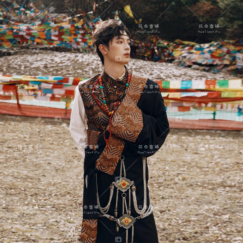 Tibetan Ancient Style New Men's Clothing Exotic Tibetan Clothing Yunnan Tibetan Robe Tibetan Costume Photo Shoot Xinjiang Ethnic Suit Photography Tibetan Ancient Style New Men's Clothing Exotic Tibetan Clothing Yunnan Tibetan Robe Tibetan Costume Photo Shoot Xinjiang Ethnic Suit Photography