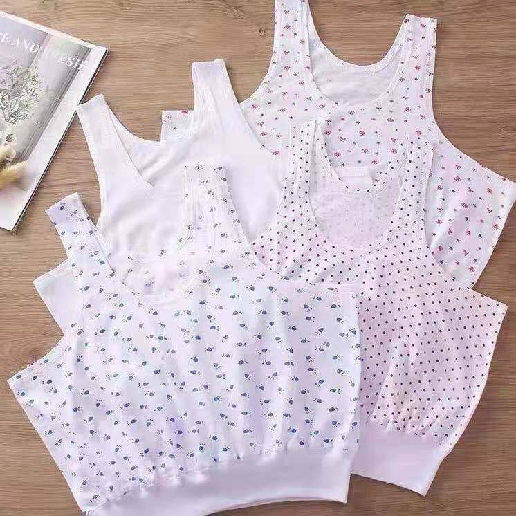 Middle-aged vest woman cotton old lady underwear loose old lady sweatshirt mom vest type underwear thin