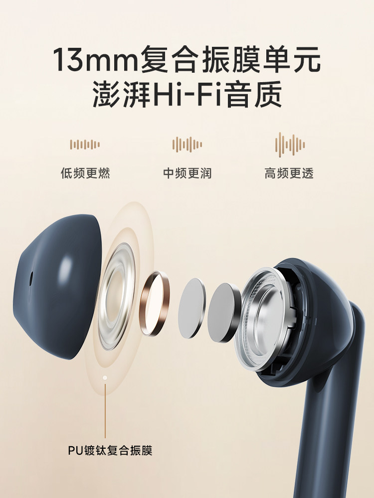 Edifier Semi-In-Ear True Wireless Bluetooth Headphones for Gaming, Calls, Noise Reduction, Gift for Boys and Girls To-U3 Plus