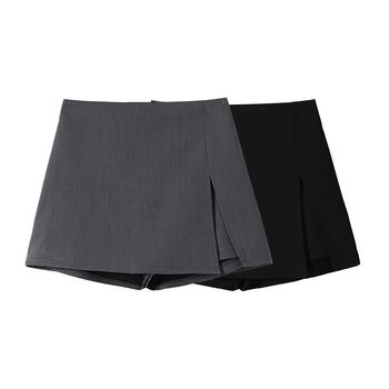 Women's irregular high waist slim suit and short skirt