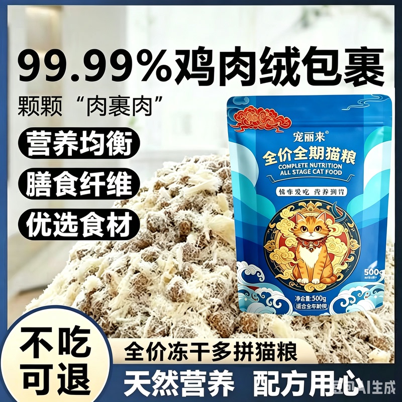 Chicken Velvet-Coated Sandwich Cat Food, High-Nutrition Fresh Meat Food, General-Purpose Food for Adult Cats, Kittens, Pregnant Cats, and Fattening Food Chicken Velvet-Coated Sandwich Cat Food, High-Nutrition Fresh Meat Food, General-Purpose Food for Adult Cats, Kittens, Pregnant Cats, and Fattening Food