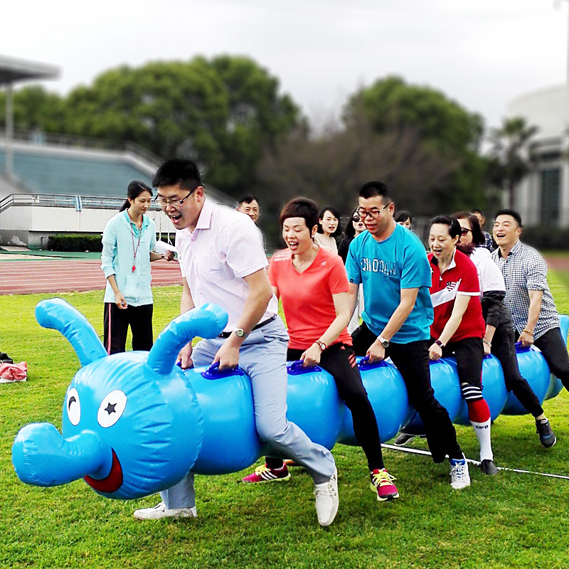Fun Games Props Inflatable Caterpillar dryland dragon boat operation Qiankun games outdoor expansion training equipment