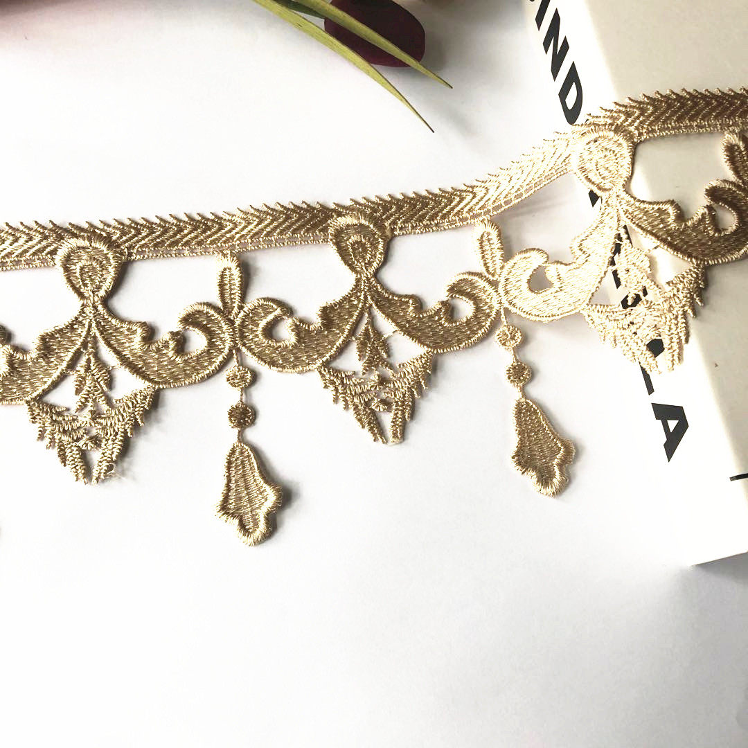 Curtain water soluble embroidery clothing window decoration pillow decoration sofa cover car cover seat cushion webbing fabric trim accessories good