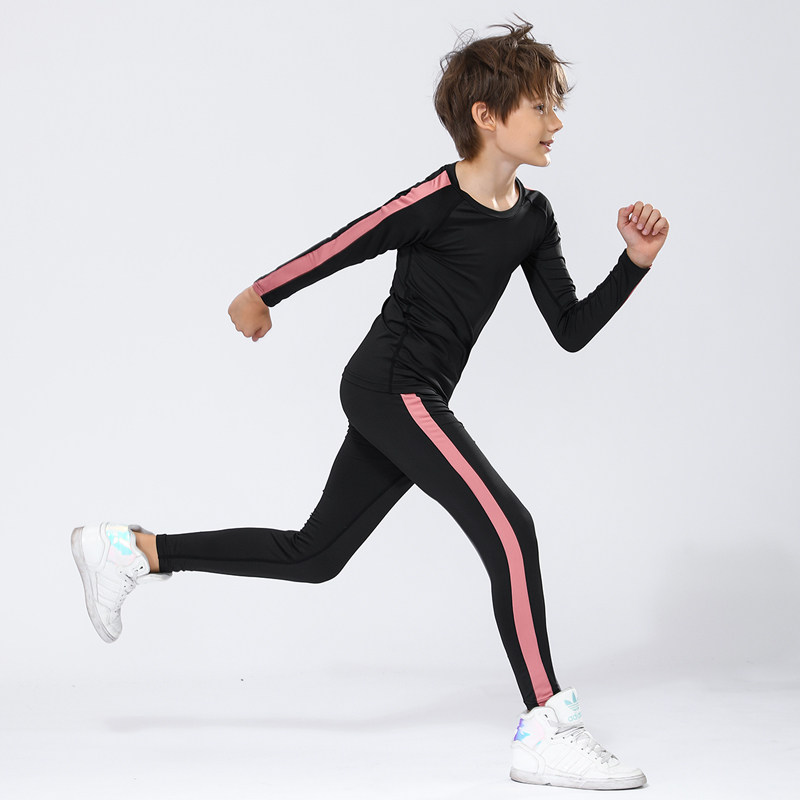 Children's sports tight suit long sleeve autumn and winter high-elastic breathable quick-dry running Basketball Men's and women's base fitness clothes