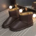 Giày cotton chống trượt mùa đông Giày tuyết không thấm nước Giày cao cổ nam cộng với nhung ấm áp cotton cotton Giày cotton nam dày ủng giày boot nam đế cao Giày ống