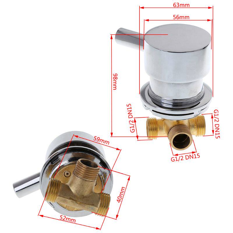 Mitigeur Thermostatique De Douche,Robinet Mitigeur Eau Froide Chaude Pour Salle De Bains, G1 / 2mitigeur Thermostatique Deux En Et Un Robinet Pour Salle De Douche 10 width=750/