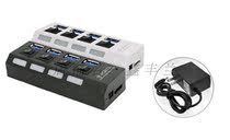USB3 0 HUB splitter 4 mouth dual core high speed hub with independent switch computer USB expansion card