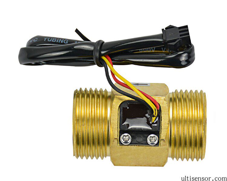 Water flow sensor 1 inch copper Outer wire plastic impeller Water flow meter DN25 pipe flow USC-HS10TA