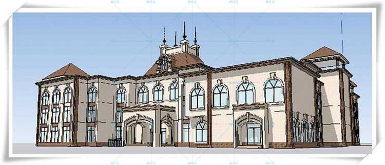 SJ040SU幼儿园模型库素材建筑方案 sketchup模型景观设计-30