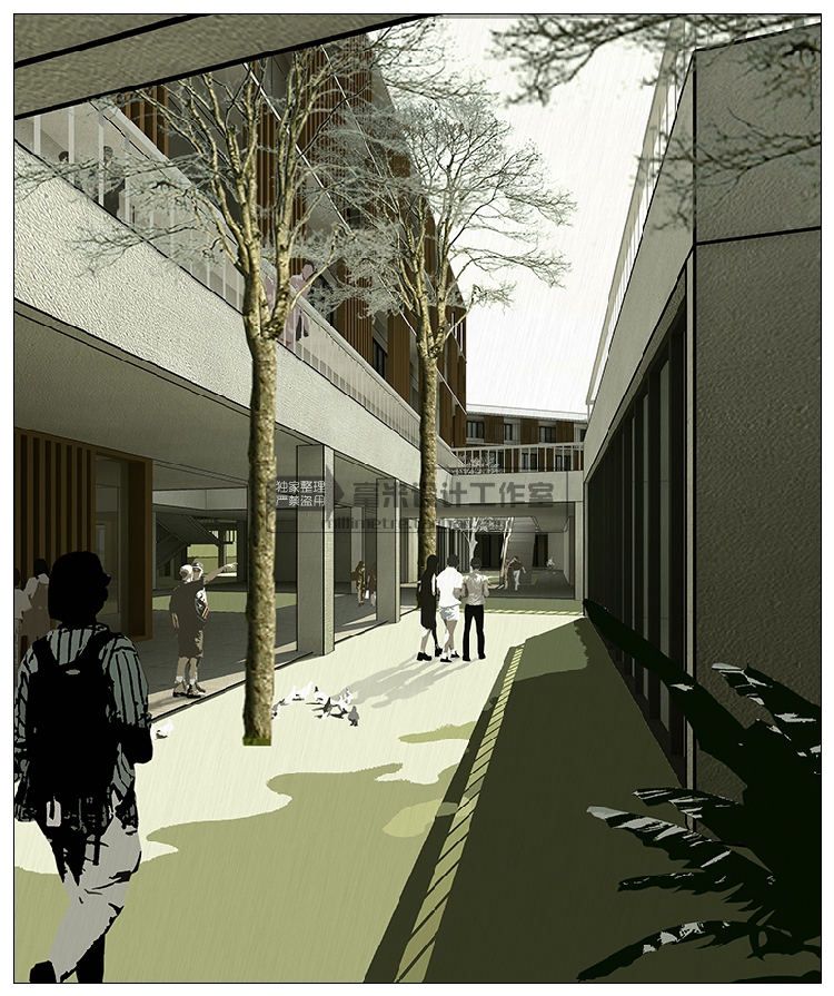 DB08229大学高校SU模型教学楼宿舍活动中心校园规划sketchup建...-2