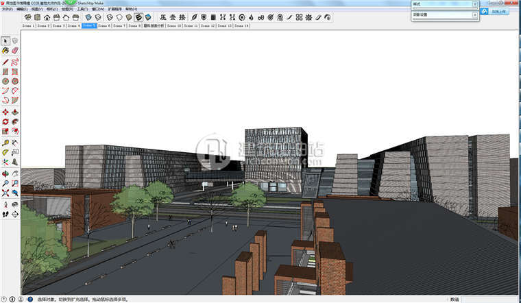 SU009 图书馆 sketchup模型 图书馆模型 图书馆SU模型67个 精美...-5