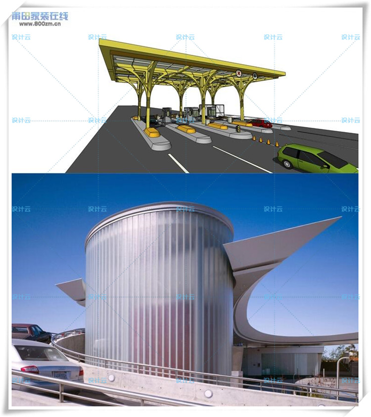 SJ023交通运输中心交通枢纽建筑设计SU模型-15