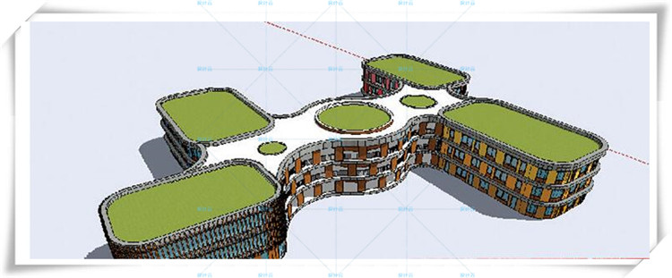 SJ040SU幼儿园模型库素材建筑方案 sketchup模型景观设计-13