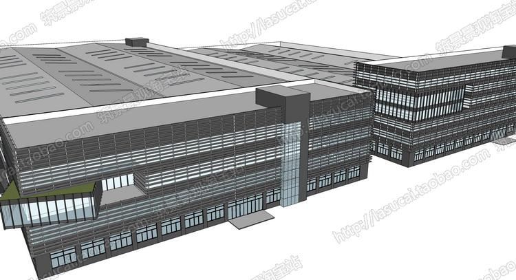 R326 厂房仓库改建改造工业厂区艺术区su草图大师sketchup...-2