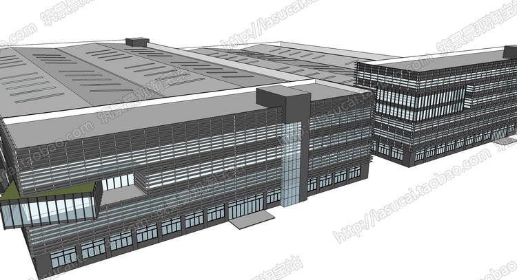 DB00913厂房仓库改建改造工业厂区艺术区su模型素材-2