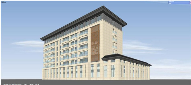 SU00153中式建筑的一个酒店和会所su精细模型-10