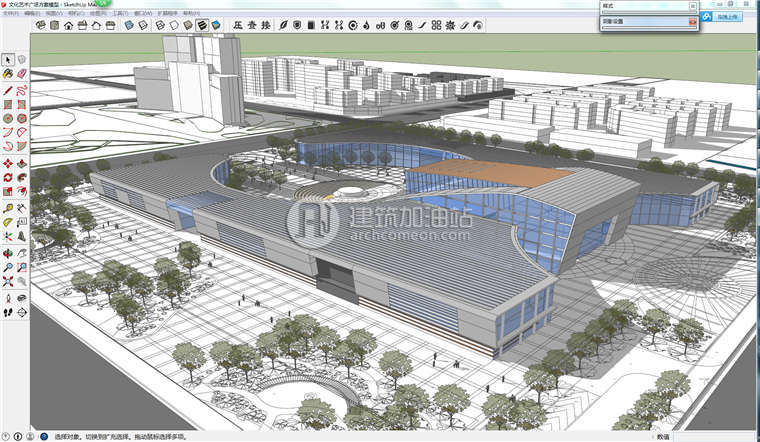 SU009 图书馆 sketchup模型 图书馆模型 图书馆SU模型67个 精美...-6