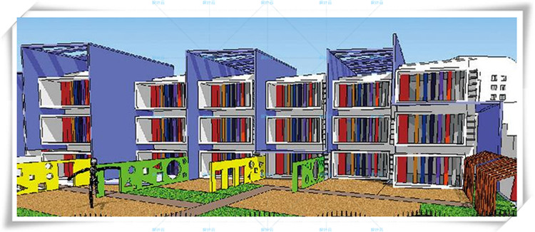 SJ040SU幼儿园模型库素材建筑方案 sketchup模型景观设计-18