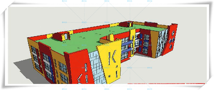 SJ040SU幼儿园模型库素材建筑方案 sketchup模型景观设计-25