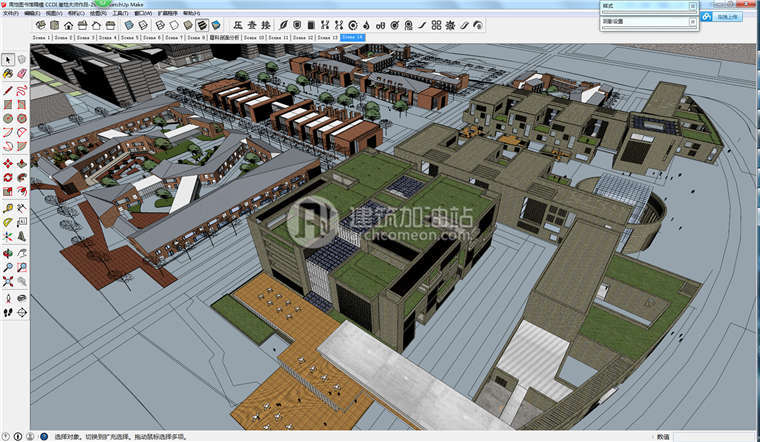 SU009 图书馆 sketchup模型 图书馆模型 图书馆SU模型67个 精美...-3