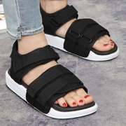 Dép Việt Nam dày đáy bánh xốp Velcro hè mới làn sóng hoang dã giản dị Giày đi biển Roman sandal nữ phẳng