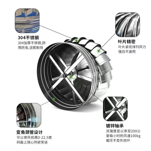 304 Шляпа из нержавеющей стали, шляпа, 600 заводской свиной дом размножение аквакультуры вытяжной вентилятор.