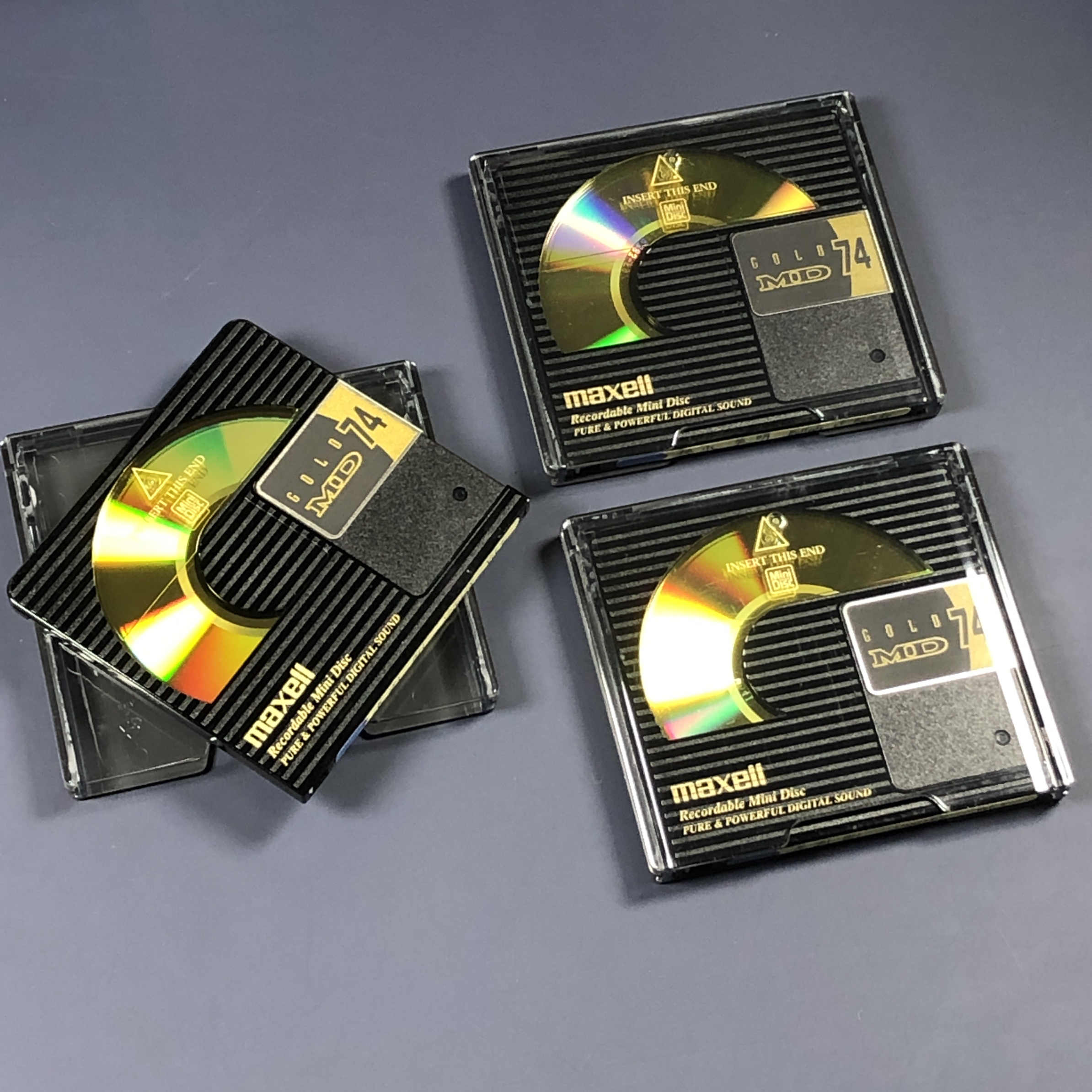 TDK 高品質XA maxell Pure GOLD 未開封ミニディスク MD-XA80X3