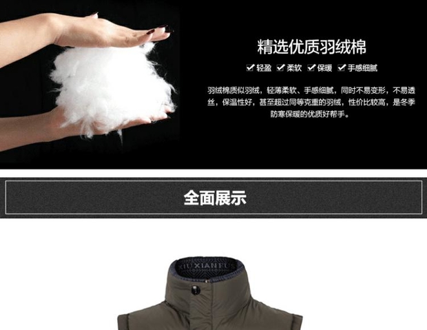 Mùa thu và mùa đông quần áo nam trung niên xuống áo vest cotton cao tuổi dày áo ấm cha mặc mùa đông cắt vai áo vest trung niên