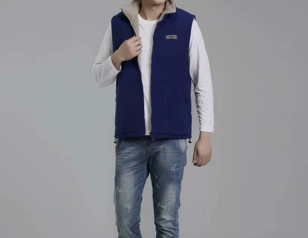 Áo vest nam và nữ tăng mùa thu và mùa đông lông cừu siêu thị dụng cụ áo liền quần quảng cáo vest vest hai mặt áo khoác lông