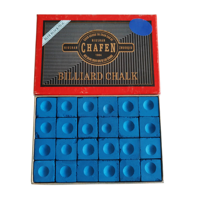 Niushan brand blue oily chocolate powder 16 color black eight billiards chocolate powder nine club head Chocolate powder wipe billiard accessories