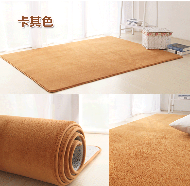 Lông cừu dày san hô phòng khách bàn cà phê thảm phòng ngủ đầy đủ giường giường hình chữ nhật mat bò có thể giặt tùy chỉnh - Thảm thảm trang trí phòng ngủ