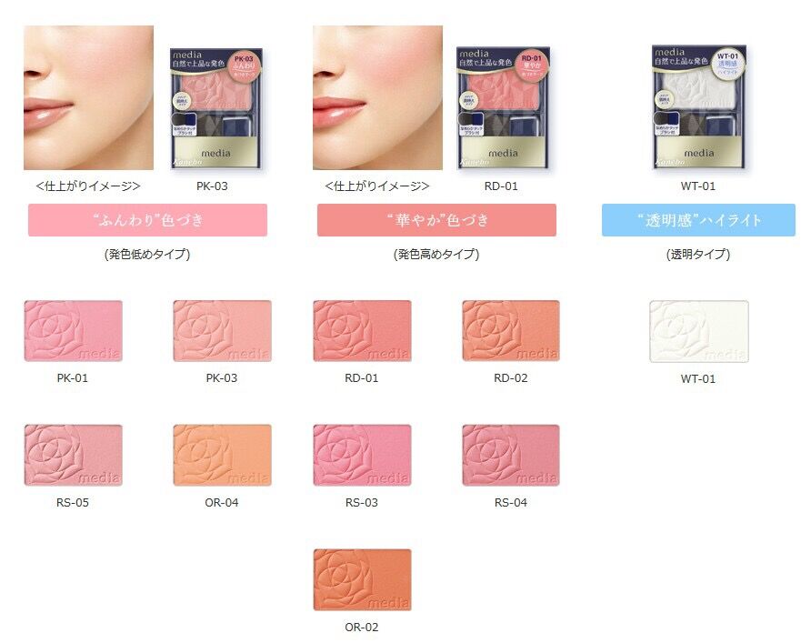Tại chỗ! Nhật Bản mua phương tiện truyền thông màu sắc tươi sáng màu đỏ tươi Highlight WT-01 là thay thế chẵn lẻ WT905 - Blush / Cochineal phấn má dạng thỏi