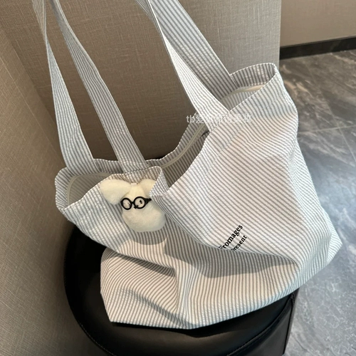 Кто это знает? Способность очень удовлетворяет ~ Корейская ленивая холстальная сумка для женщин 2025 Новая модель Портативная большая пропускная способность релаксация