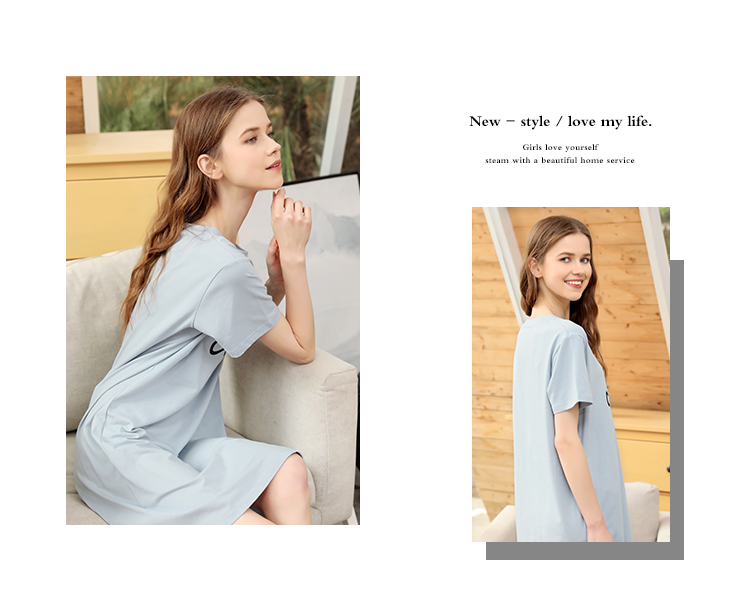 Cat người thương hiệu đồ ngủ cotton phụ nữ mùa xuân và mùa thu cotton mùa hè mỏng phần gợi cảm cô gái sinh viên đồ lót nhà phục vụ đêm - Đêm đầm áo đầm đẹp