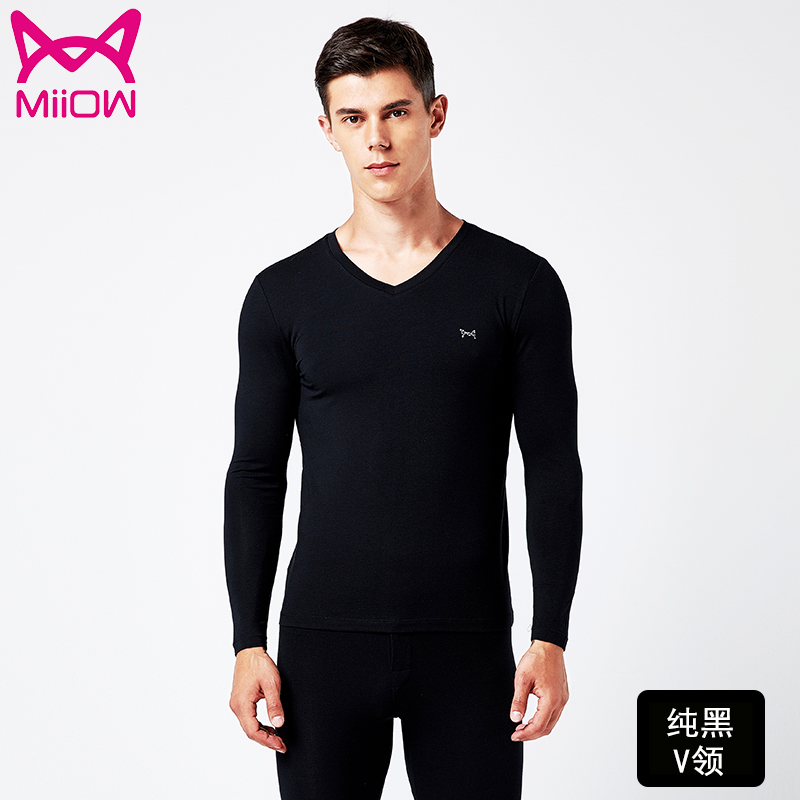 mens catman và womens ấm bộ đồ lót mùa xuân và mùa thu cặp vợ chồng bông quần nhung mùa thu thiết cotton thoải mái lớp duy nhất.