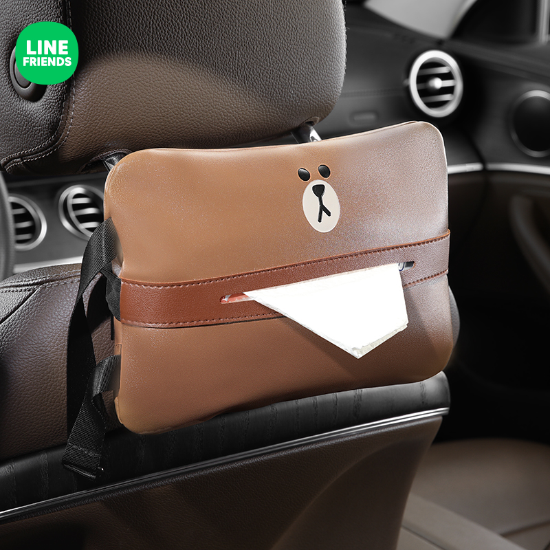 LINE Brown Bear Car Car Car Car Car Cardbox Lovely Car Car Car Hanging Tissue Bag