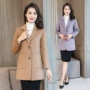 Quản lý đề nghị len thủ công áo len cashmere hai mặt nữ nhỏ ngắn mỏng dày áo phiên bản Hàn Quốc - Áo Hàn Quốc áo khoác dạ nữ hàn quốc