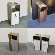 Black ground trash can hotel business outdoor indoor public ashtray