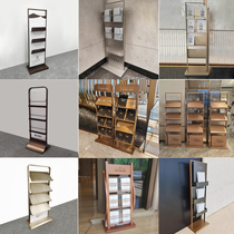 New sales office hotel document display rack floor-standing multi-layer information rack customizable stainless steel brochure rack