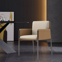 Italian minimalist living room single lounge chair designer hotel model room dining chair sofa back chair