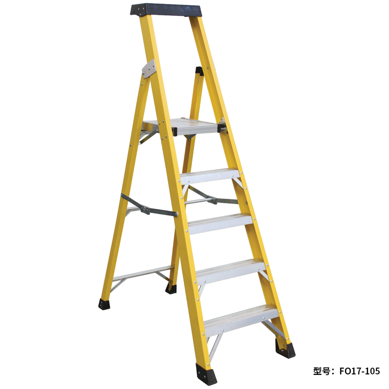 Gold Anchor Eu Scale Ladder Glass Fiber Folding Ladders High Ladder Power Electrician Insulation Ladder Widening Pedal Engineering Herringbone Ladders
