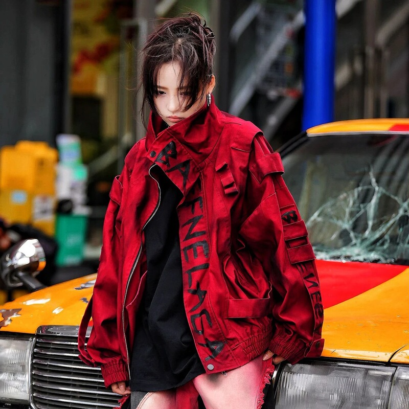 Set [Dark Fire] Men's Design Autumn Versatile Trendy Fashion Casual Daily Wear Black Oversized Denim