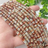 Натурально импортированные бусинки Picasso Sifang Fangzhu красная линия сосны, круглые бусины, полузащитные продукты Diy Jewelry Accessory