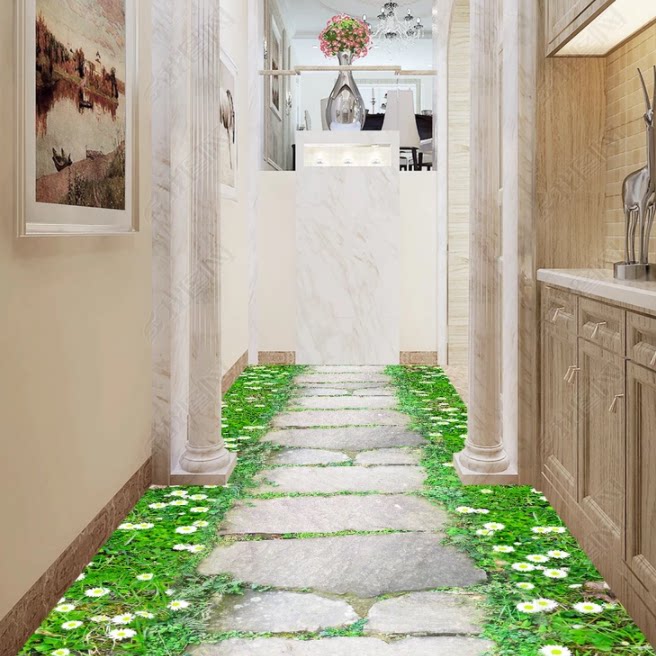 Corridor Floor Floor Decoration 3D stereo floor tile floor decoration decoration paste exhibition activity