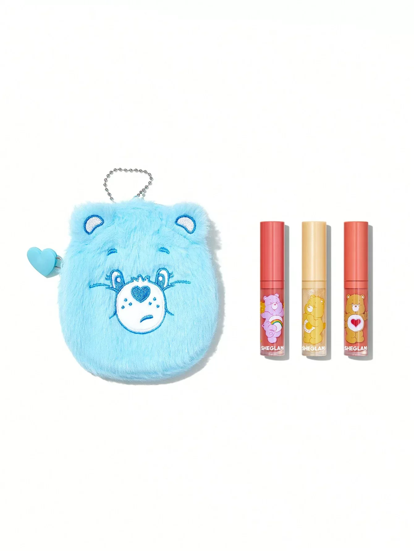 «Готовый запас» Палетка теней для век и глосс для губ Sheglam Care Bears Joint Eyeshadow Palette Lip Glaze Set Blush